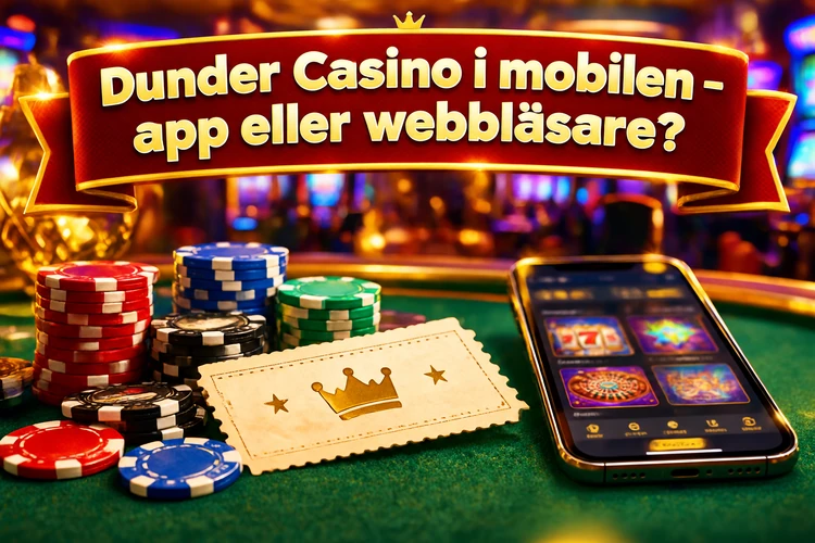 Spela Dunder Casino direkt i mobilen